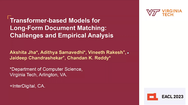 Transformer-based Models for Long-Form Document Matching: Challenges and Empirical Analysis