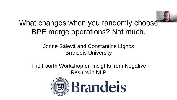 What changes when you randomly choose BPE merge operations? Not much.