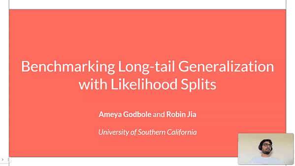 Benchmarking Long-tail Generalization with Likelihood Splits