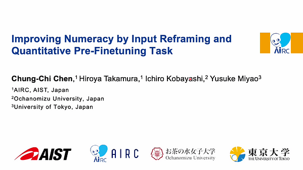 Improving Numeracy by Input Reframing and Quantitative Pre-Finetuning Task