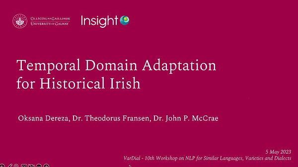 Temporal Domain Adaptation for Historical Irish