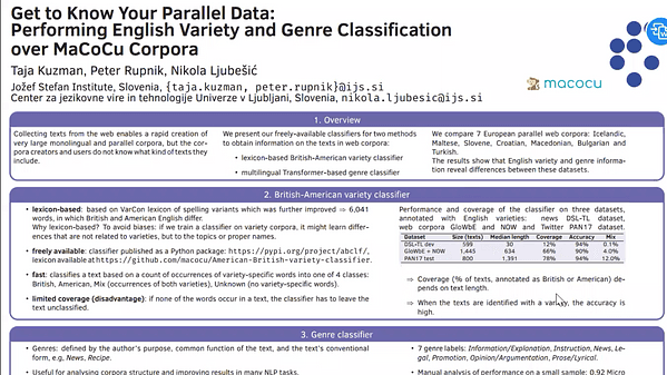 Get to Know Your Parallel Data: Performing English Variety and Genre Classification over MaCoCu Corpora