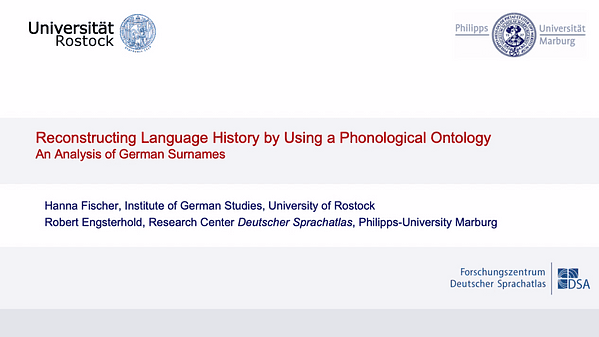 Reconstructing Language History by Using a Phonological Ontology. An Analysis of German Surnames