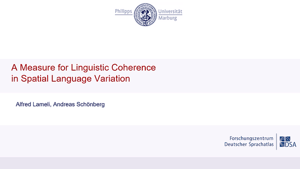 A Measure for Linguistic Coherence in Spatial Language Variation