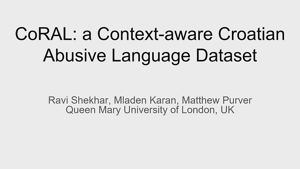 CoRAL: a Context-aware Croatian Abusive Language Dataset