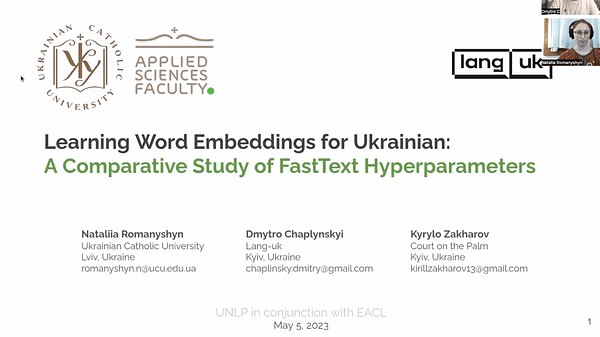 Learning Word Embeddings for Ukrainian: A Comparative Study of FastText Hyperparameters