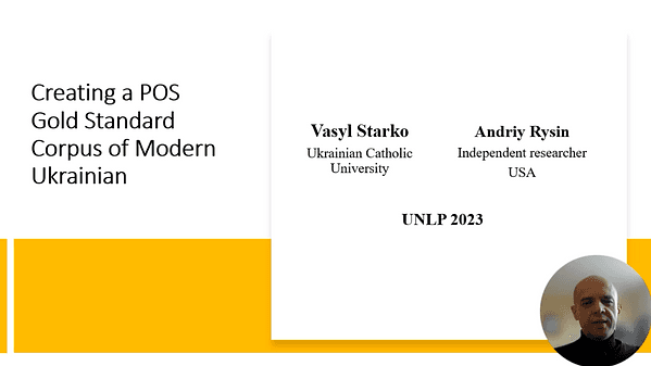 Creating a POS Gold Standard Corpus of Modern Ukrainian