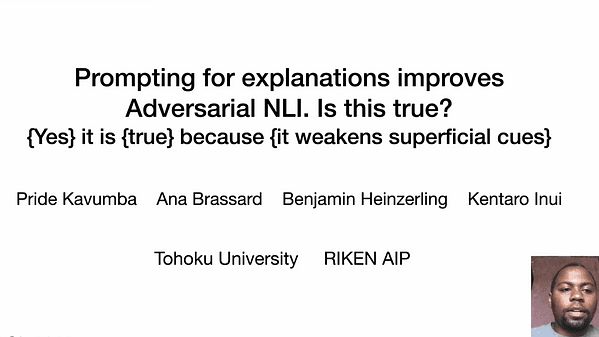 Prompting for explanations improves Adversarial NLI. Is this true? {Yes} it is {true} because {it weakens superficial cues}