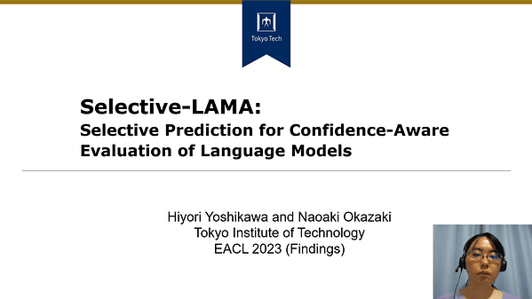 Selective-LAMA: Selective Prediction for Confidence-Aware Evaluation of Language Models