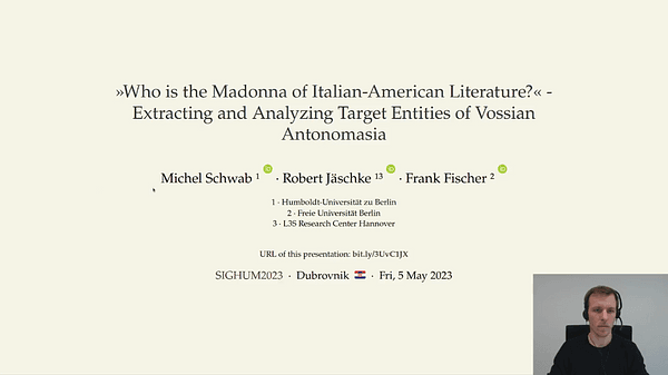 Who is the Madonna of Italian-American Literature?: Extracting and Analyzing Target Entities of Vossian Antonomasia