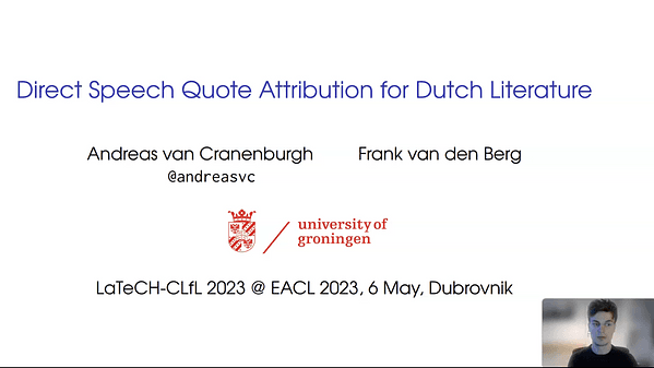 Direct Speech Quote Attribution for Dutch Literature