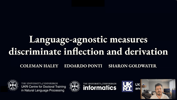 Language-agnostic measures discriminate inflection and derivation