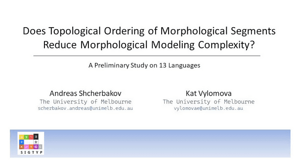 Does Topological Ordering of Morphological Segments Reduce Morphological Modeling Complexity? A Preliminary Study on 13 Languages.