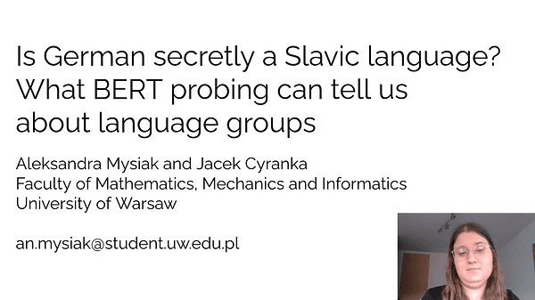 Is German secretly a Slavic language? What BERT probing can tell us about language groups