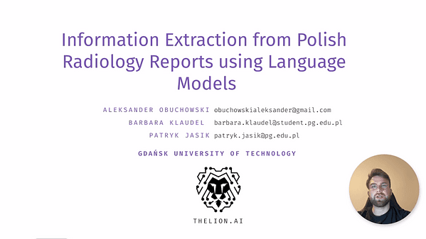 Information Extraction from Polish Radiology Reports using Language Models