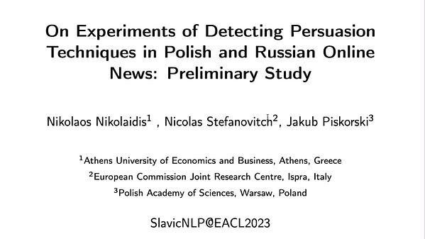 On Experiments of Detecting Persuasion Techniques in Polish and Russian Online News: Preliminary Study