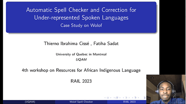 Automatic Spell Checker and Correction for Under-represented Spoken Languages: Case Study on Wolof