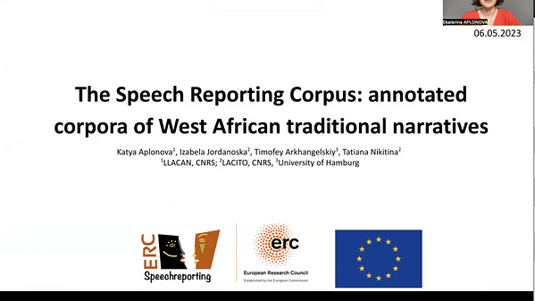 SpeechReporting Corpus: annotated corpora of West African traditional narratives