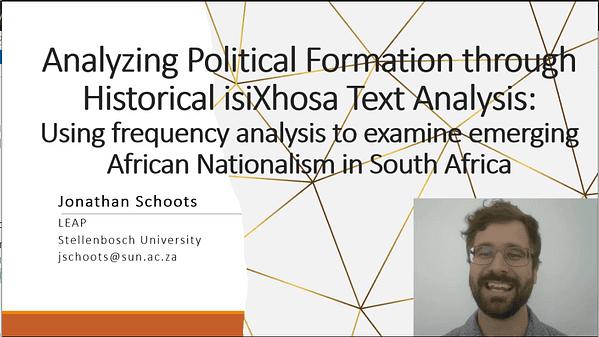 Analyzing political formation through historical isiXhosa text analysis: Using frequency analysis to examine emerging African Nationalism in South Africa