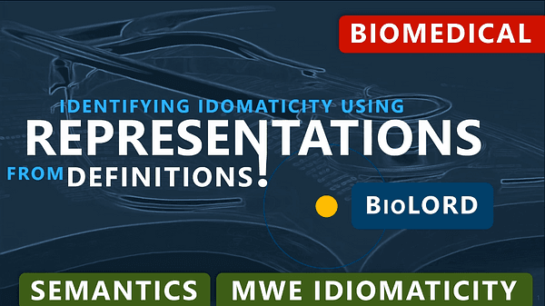 Detecting Idiomatic Multiword Expressions in Clinical Terminology using Definition-Based Representation Learning