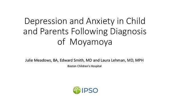 Depression and Anxiety in Children and their Parents Following Diagnosis of Moyamoya