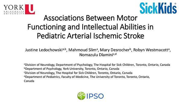 Associations Between Motor Functioning and Intellectual Abilities in Pediatric Arterial Ischemic Stroke