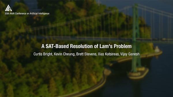 A SAT-Based Resolution of Lam's Problem