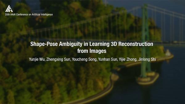 Shape-Pose Ambiguity in Learning 3D Reconstruction from Images