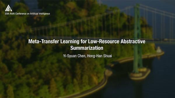 Meta-Transfer Learning for Low-Resource Abstractive Summarization