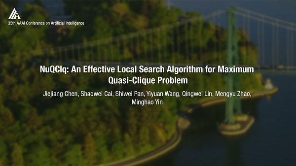 NuQClq: An Effective Local Search Algorithm for Maximum Quasi-Clique Problem