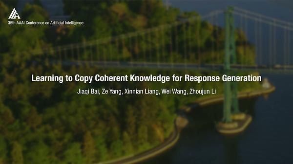 Learning to Copy Coherent Knowledge for Response Generation