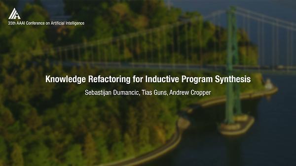 Knowledge Refactoring for Inductive Program Synthesis