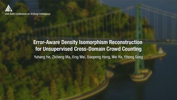 Error-Aware Density Isomorphism Reconstruction for Unsupervised Cross-Domain Crowd Counting
