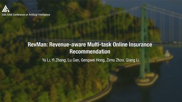 RevMan: Revenue-Aware Multi-Task Online Insurance Recommendation