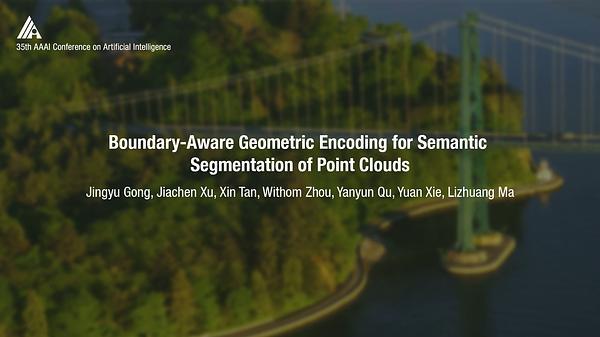 Boundary-Aware Geometric Encoding for Semantic Segmentation of Point Clouds