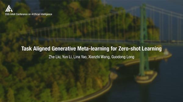 Task Aligned Generative Meta-Learning for Zero-Shot Learning