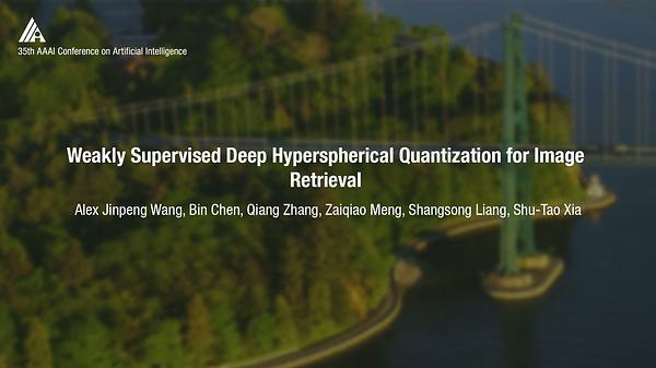 Weakly Supervised Deep Hyperspherical Quantization for Image Retrieval