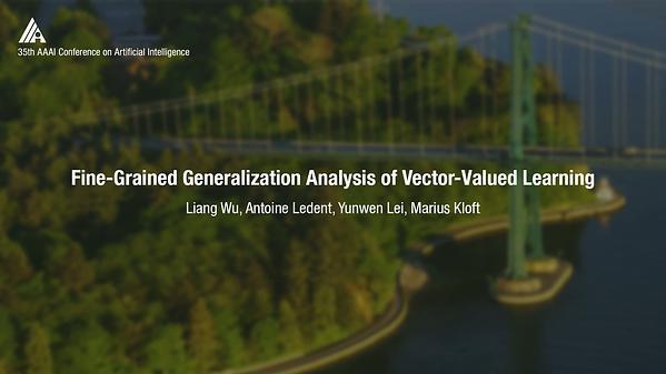 Fine-Grained Generalization Analysis of Vector-Valued Learning