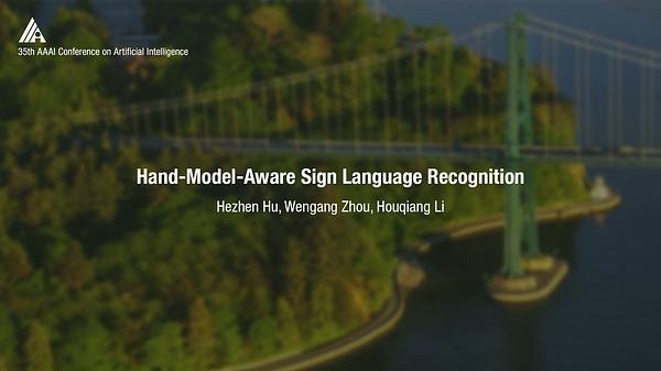 Hand-Model-Aware Sign Language Recognition