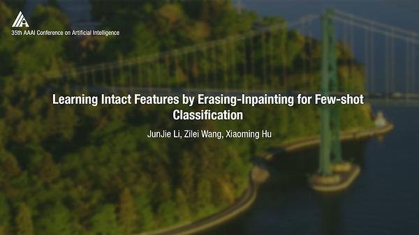 Learning Intact Features by Erasing-Inpainting for Few-Shot Classification