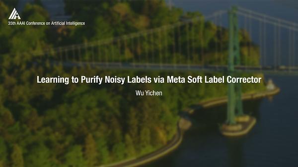 Learning to Purify Noisy Labels via Meta Soft Label Corrector