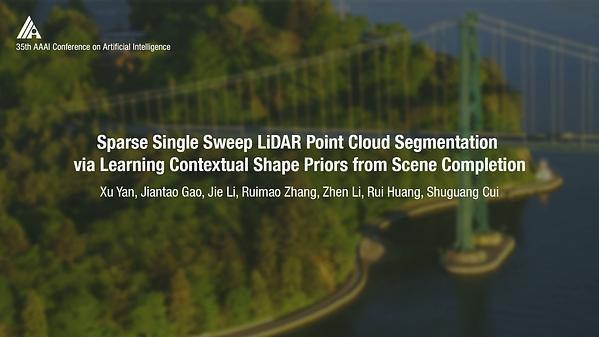 Sparse Single Sweep LiDAR Point Cloud Segmentation via Learning Contextual Shape Priors from Scene Completion