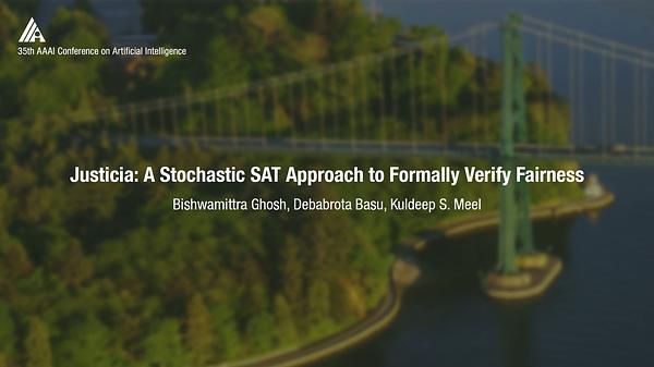 Justicia: A Stochastic SAT Approach to Formally Verify Fairness