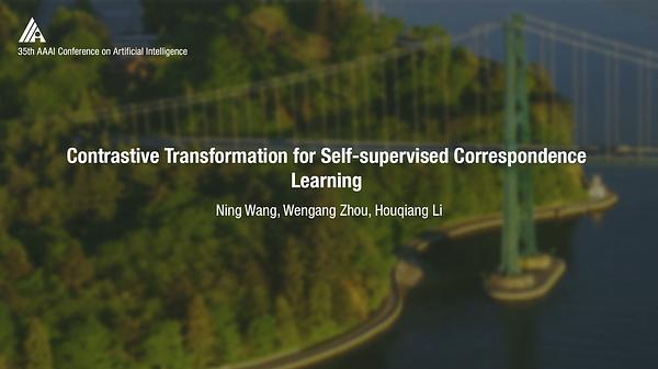 Contrastive Transformation for Self-Supervised Correspondence Learning