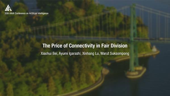 The Price of Connectivity in Fair Division