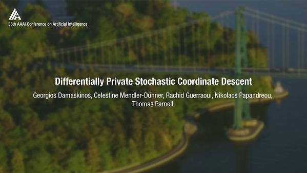 Differentially Private Stochastic Coordinate Descent