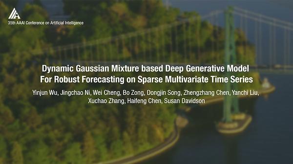 Dynamic Gaussian Mixture Based Deep Generative Model for Robust Forecasting on Sparse Multivariate Time Series