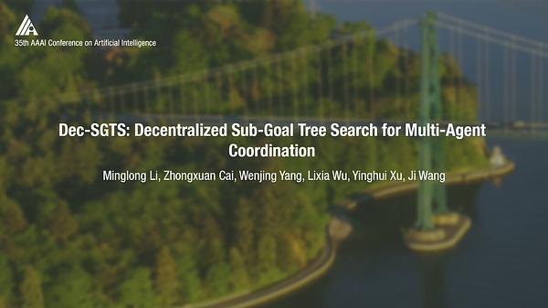 Dec-SGTS: Decentralized Sub-Goal Tree Search for Multi-Agent Coordination