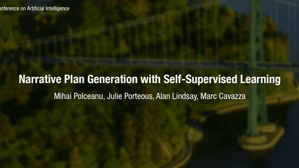 Narrative Plan Generation with Self-Supervised Learning