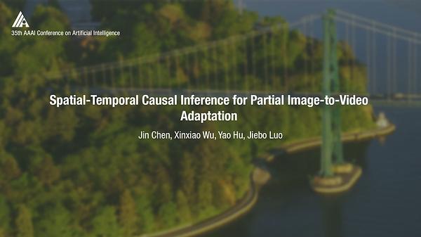 Spatial-Temporal Causal Inference for Partial Image-to-Video Adaptation